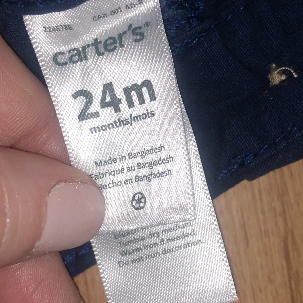 NWT Boy’s Carter’s Navy Button-Front Shorts - Picture 4 of 7